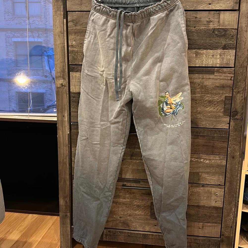 Boys Lie Crave Rose Sweatpants Blue/Grey Size Medium